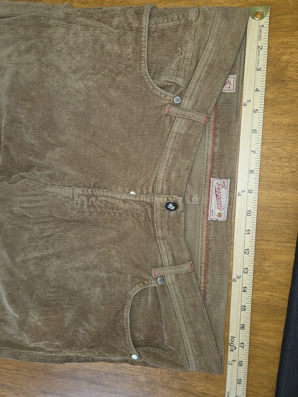 Marco Pescarolo Corduroy Pants-sz 34 Brown, 5 Pockets, Italian, No Keychain